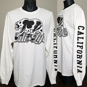 New Tony Hawk Long Sleeve Skateboard T-shirt Cali Life Bear California XL